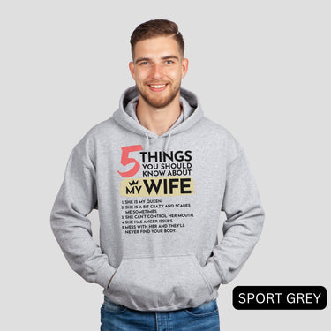 Funny 5 Things You Should Know About My Wife Hoodie